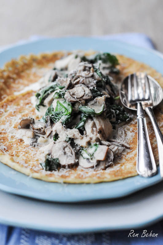 Chicken and Spinach Pancakes