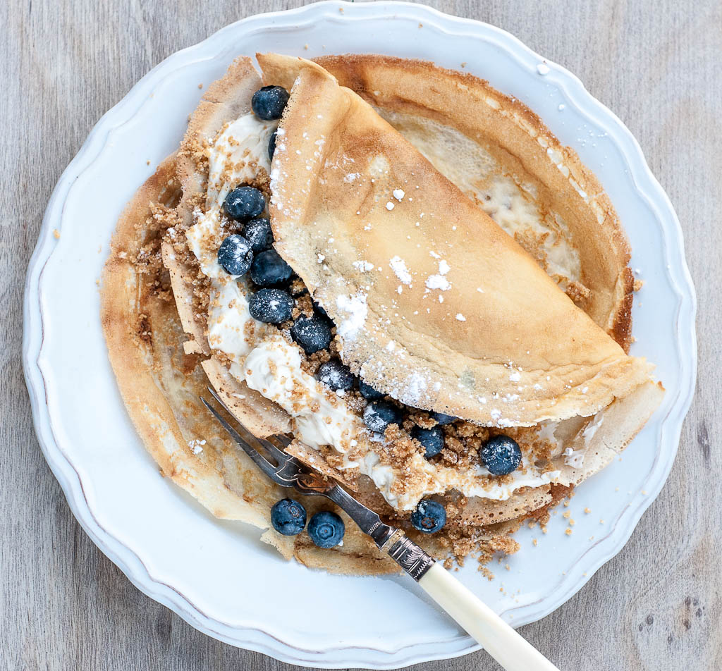 Bluberry and Vanilla CheeseCake Pancakes