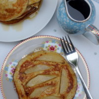 Buckwheat and Buttermilk Pancakes (with Pears and Maple Syrup)