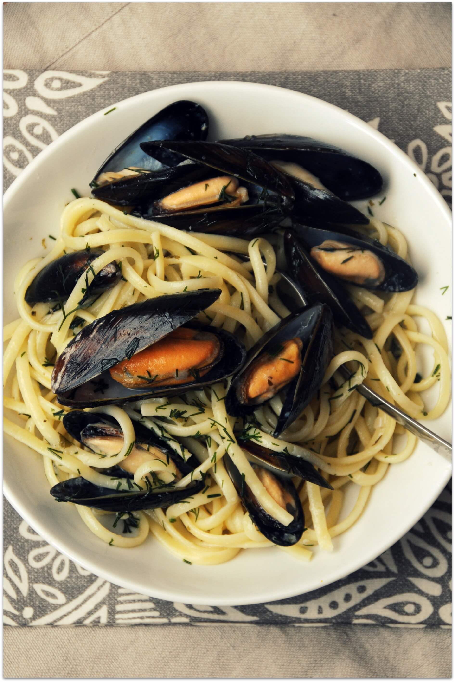 Fish is the Dish: Scottish Mussels with Linguine, Garlic and Dill