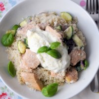 Fish is the Dish: Young’s Easy Cook Salmon with Couscous, Crème Fraîche and Parmesan