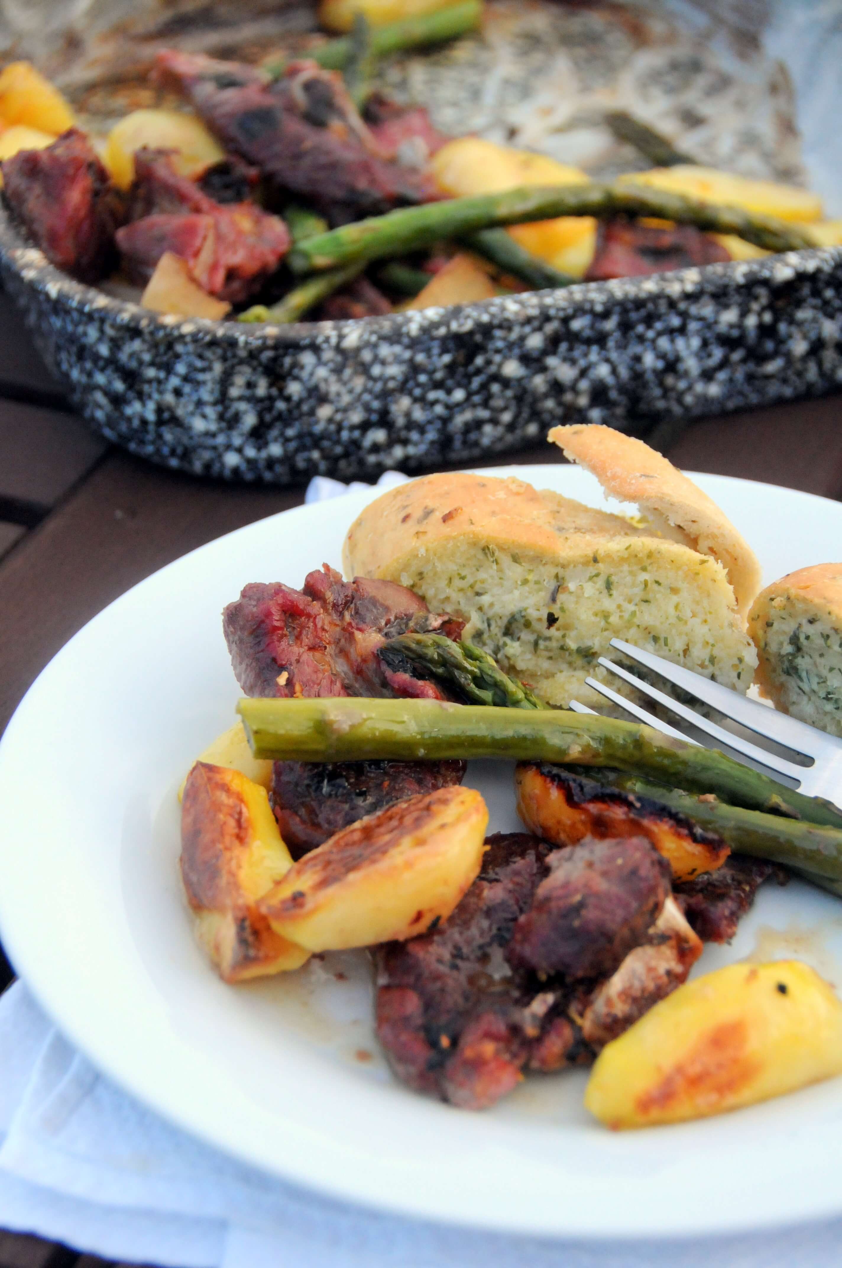 In Season: Welsh Lamb with New Potatoes and Asparagus (One Pan)