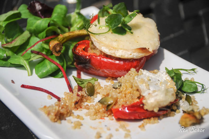 Roasted Peppers with Quinoa and Capricorn Goats Cheese