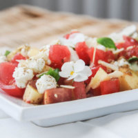 Silvena Rowe’s Watermelon and Feta Salad with Za’atar Crumble