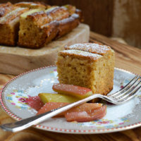 A Rhubarb and Almond Cake for the Good Food Channel