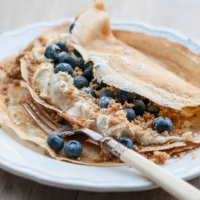 Bluberry and Vanilla CheeseCake Pancakes-